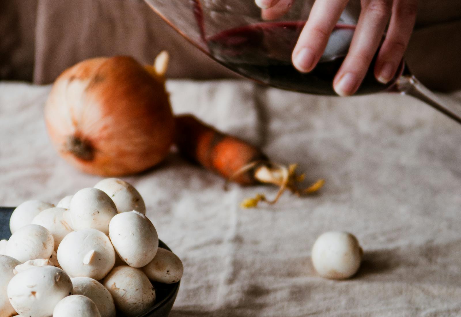 Coq au vin mijoté